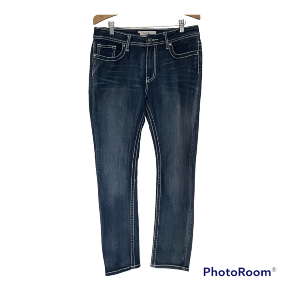 VGS EMBELLISHED DARK WASH SKINNY JEANS SIZE 10